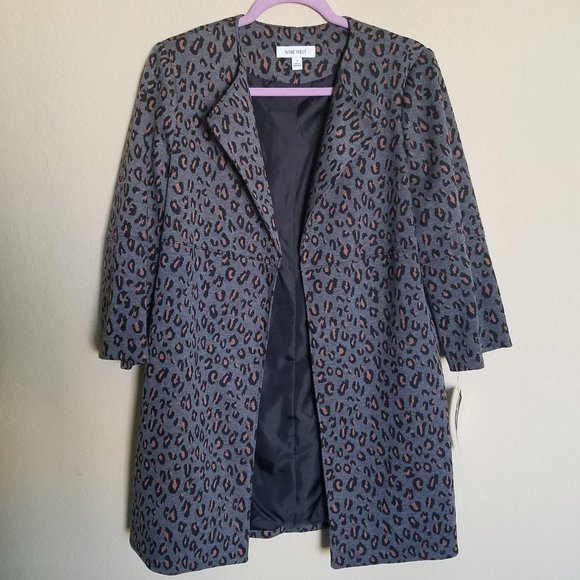 Gray Cheetah Print Jacket - Picture 1 of 2